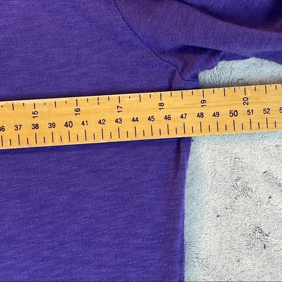 Fabletics Long Sleeve Tee Womens XXL Scoop Neck Purple Stretchy Activewear Top - Picture 9 of 11
